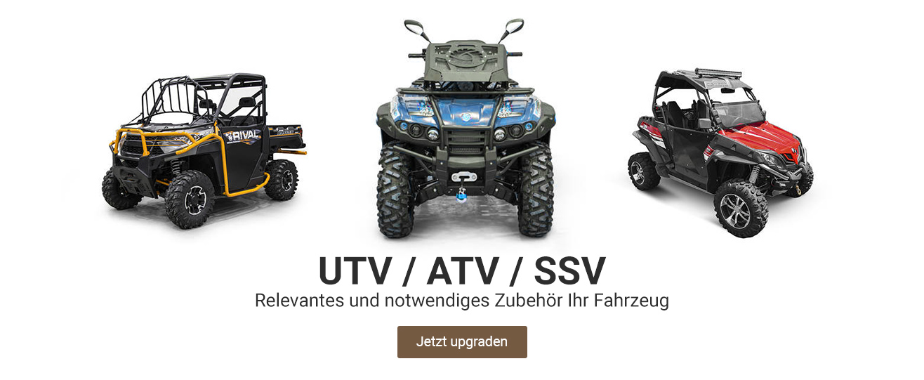 Zubehör für UTV / ATV / SSV -  -     Relevantes und notwendiges Zubehör für Ihr UTV / ATV / SSV Fahrzeug. Jetzt upgraden!